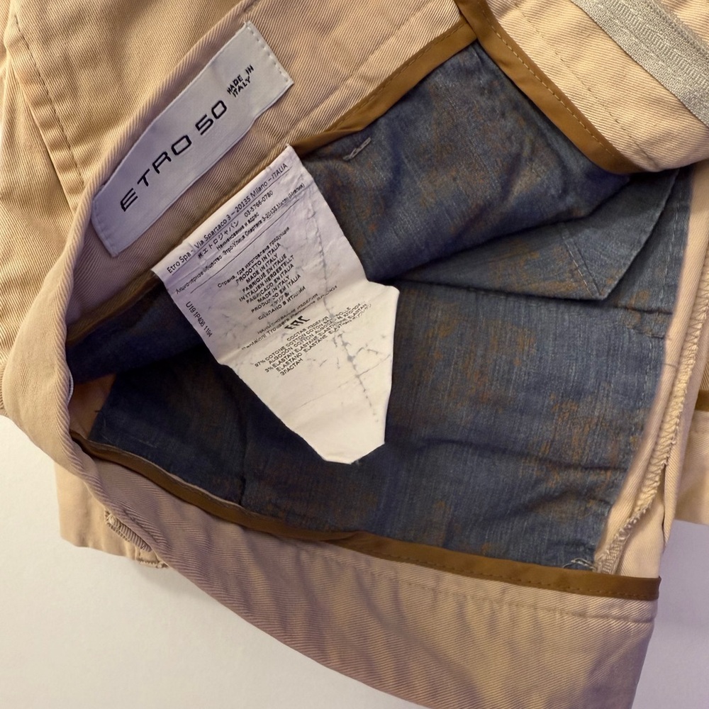Etro Cream Chinos for Men